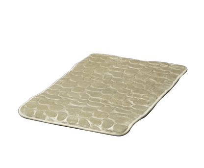 Alfombra de Baño de Algodón 45x70cm Relieve Piedra Beige