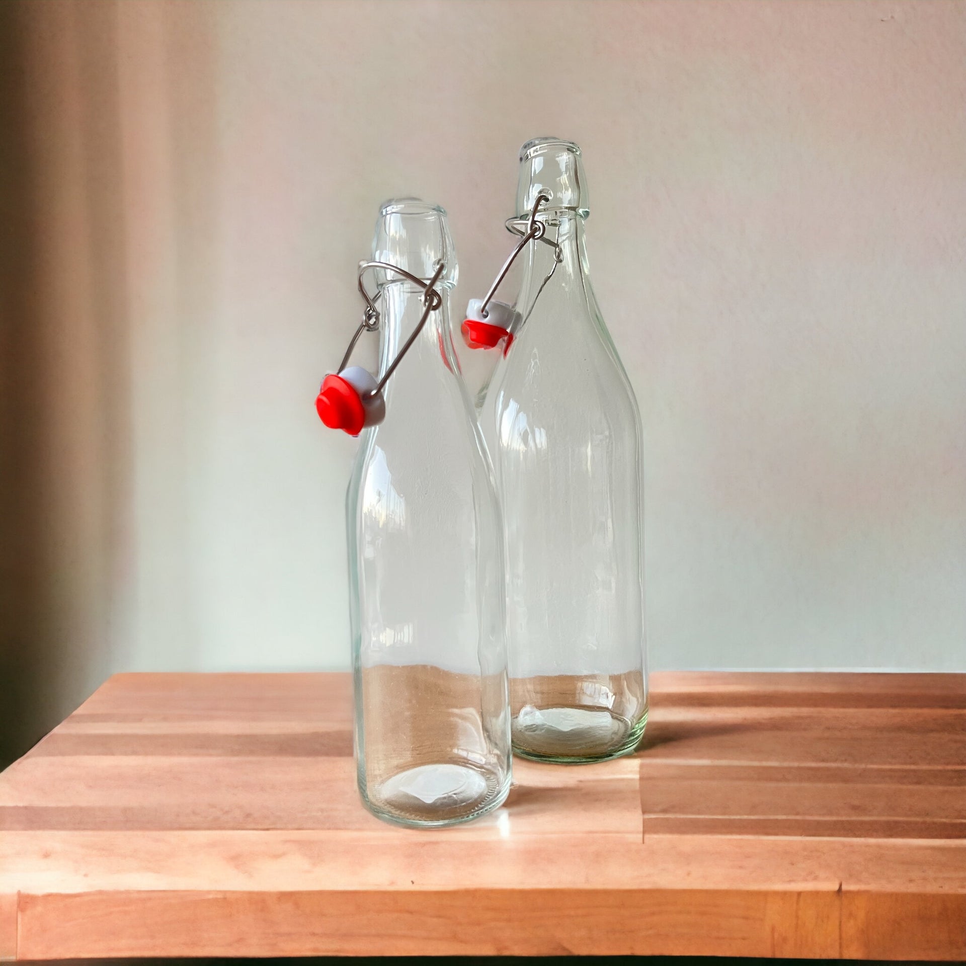 Botella De Vidrio Con Tapa Hermetica 1 Litro - Sheshu Home