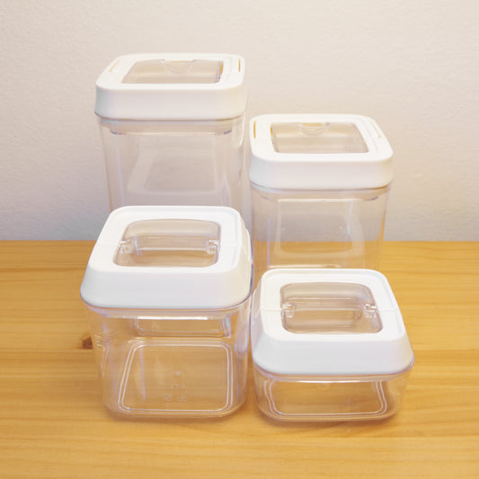 Set de Recipientes Plásticos para Guardar Alimentos (4 Piezas)