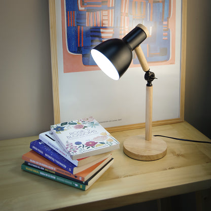 Lámpara de Escritorio LED Ajustable en Madera  - Diseño Moderno y Funcional