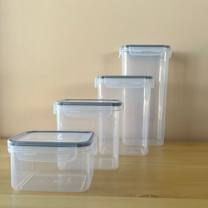 Set de 4 Tuppers Herméticos de Plástico: Organiza tu Cocina