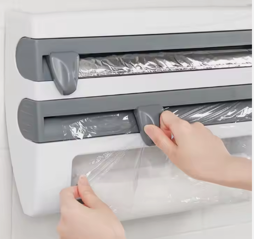 Toallero de Papel de Montaje en Pared - Organizador de Cocina Multifunción