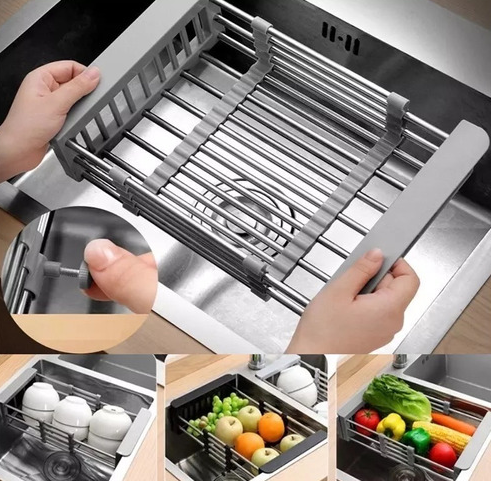 Escurridor Extensible de Acero Inoxidable: Práctico y Versátil para tu Cocina