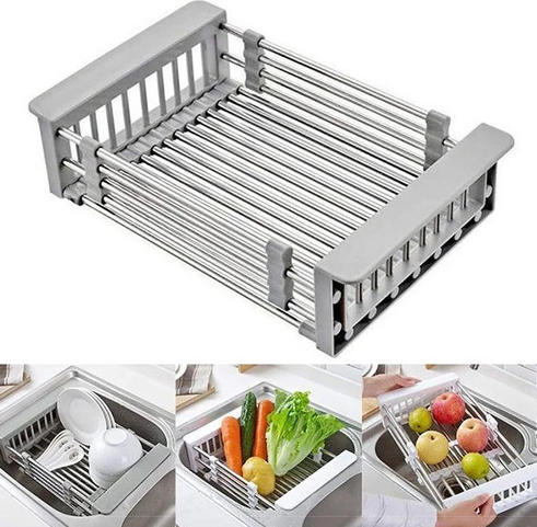 Escurridor Extensible de Acero Inoxidable: Práctico y Versátil para tu Cocina